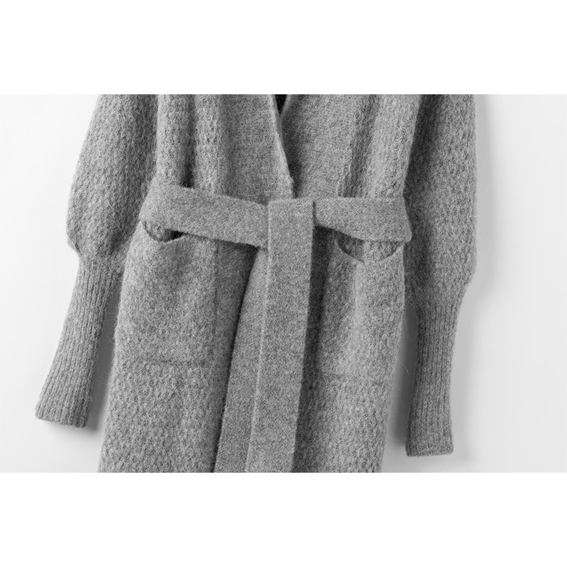 按捺不住ta的美！中长款系带纯山羊绒针织开衫新款羊绒毛衣外套女,淘宝优惠券,粉丝福利购,淘宝优惠卷