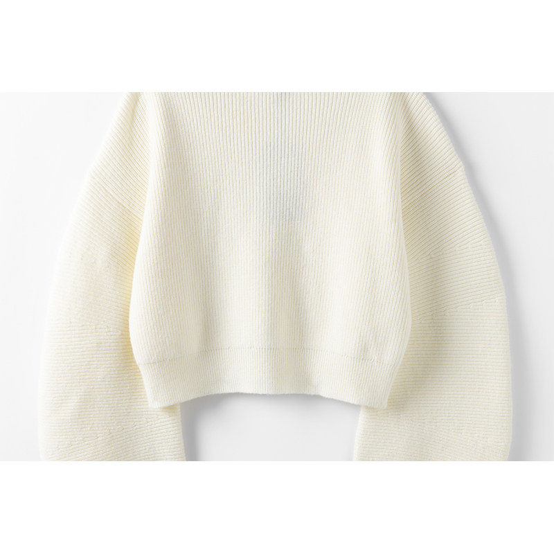 优雅时尚共存~100%纯山羊绒衫女设计感弧形袖一字肩针织毛衣秋冬,淘宝优惠券,粉丝福利购,淘宝优惠卷