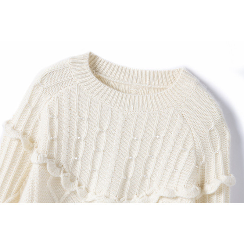 气质好吸睛~圆领加厚100%纯山羊绒衫女宽松慵懒风秋冬新款毛衣,淘宝优惠券,粉丝福利购,淘宝优惠卷