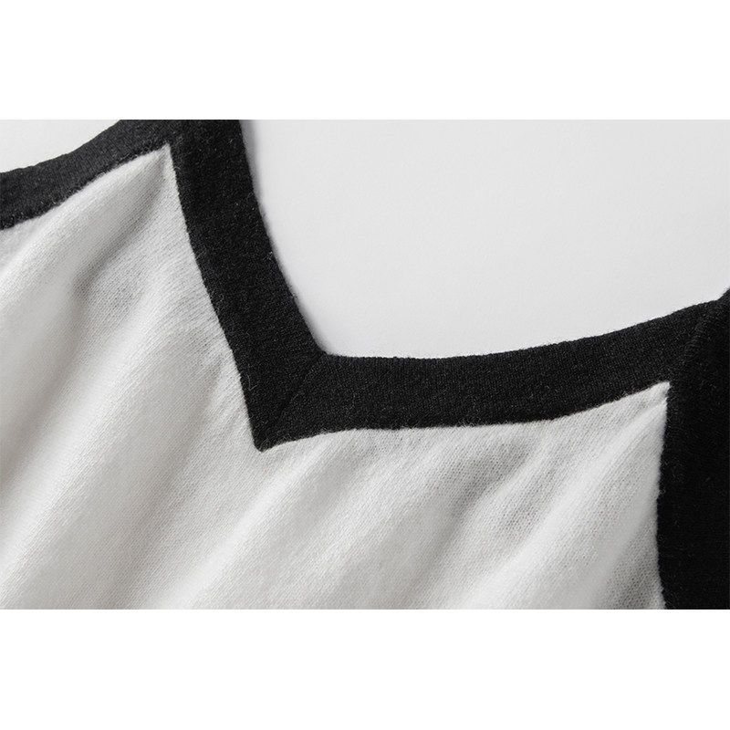 玩转率性女人味~太好搭了！撞色V领羊绒吊带背心修身女纯羊绒,淘宝优惠券,粉丝福利购,淘宝优惠卷