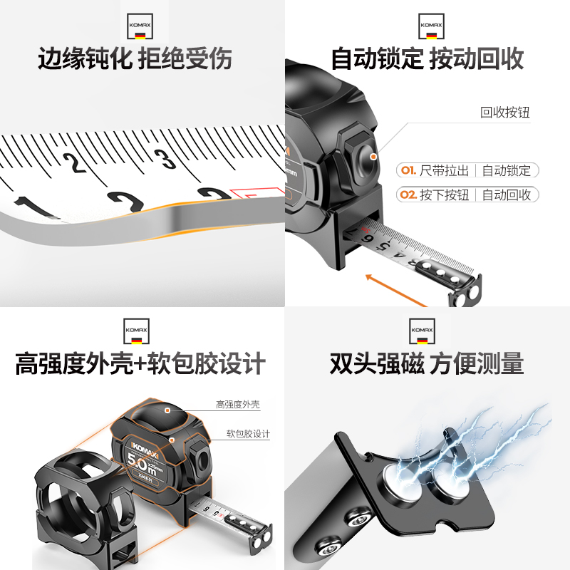 卷尺高精度3米5米迷你测量随身带7.5米10米正宗鲁班尺正品工具-图2