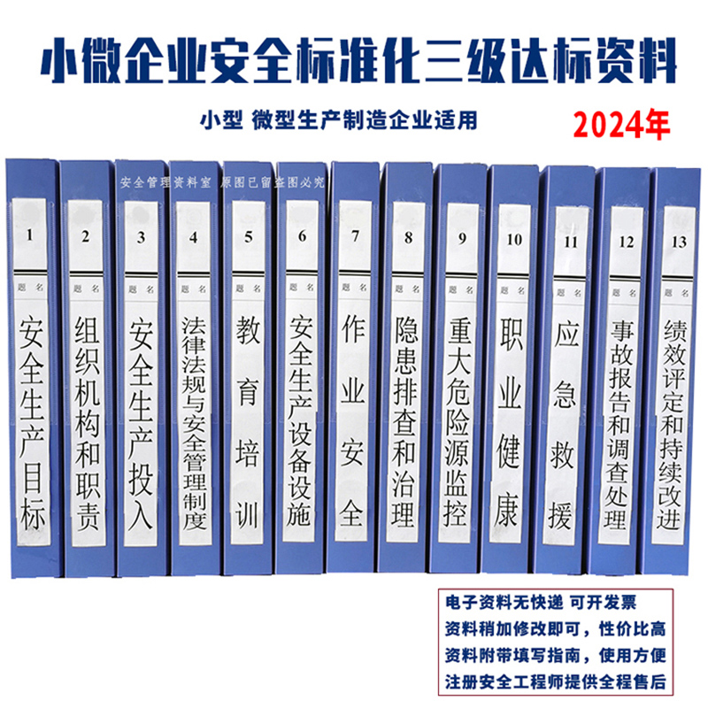 小微企业安全生产三级标准化资料消防应急预案教育管理制度台账 - 图0