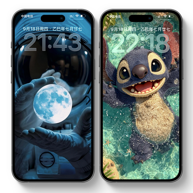 苹果IOS26手机空间立体壁纸iphone风景动漫女孩锁屏景深壁纸100张 - 图1