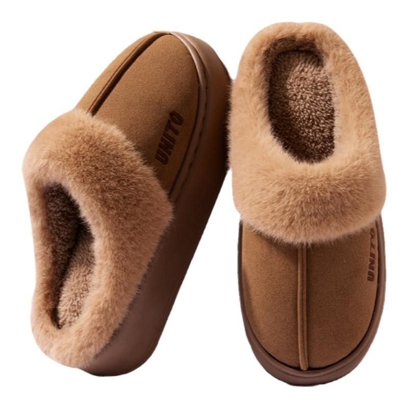 棉拖鞋女士冬季2025新款室内家居防滑厚底增高毛毛绒保暖棉拖外穿,淘宝优惠券,粉丝福利购,淘宝优惠卷