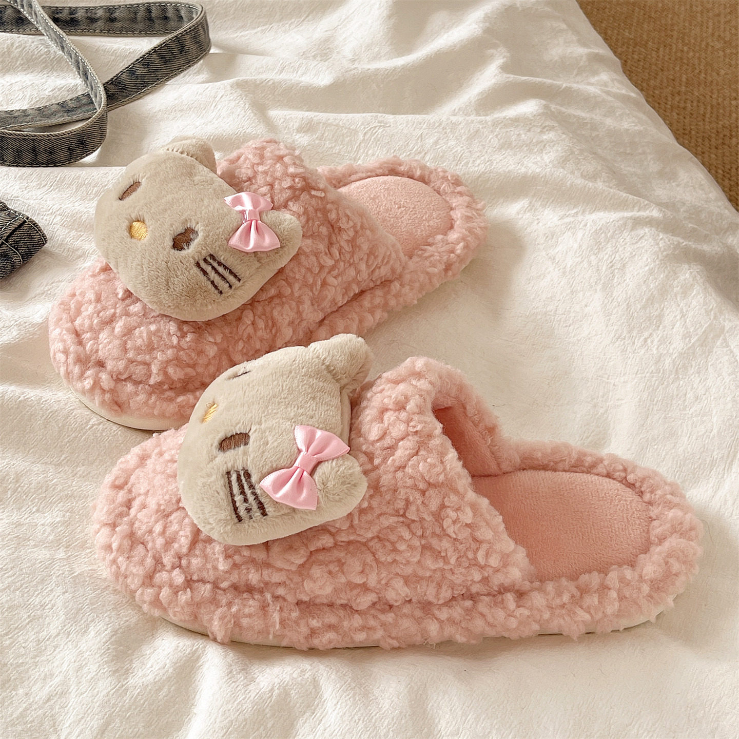 2025新款棉拖鞋女冬季外穿卡通可爱猫咪室内居家保暖防滑包头拖鞋,淘宝优惠券,粉丝福利购,淘宝优惠卷