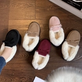 Демисезонная утепленная обувь с бантиком, популярно в интернете, 2019