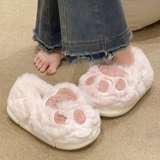 Милые тапочки, зимняя нескользящая удерживающая тепло обувь на платформе