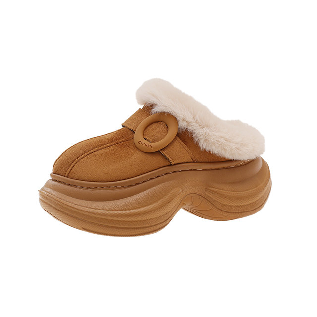 Qiaohui Fashion Thick Sole High Heeled Cotton Slippers