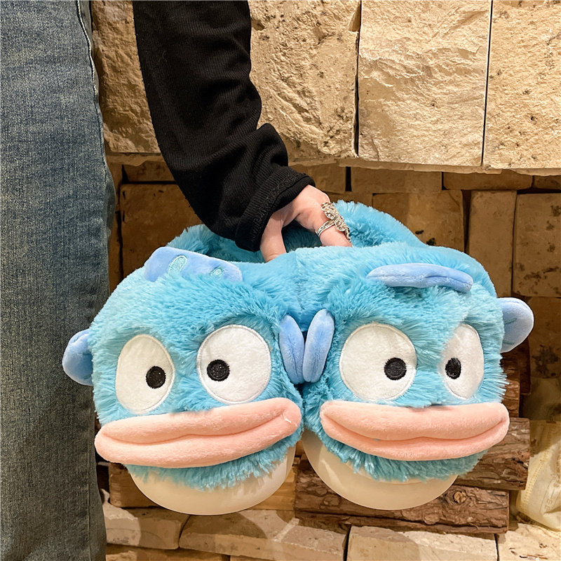 冬季棉拖鞋女可爱小丑鱼室内居家毛绒保暖踩屎感厚底防滑包头拖鞋,淘宝优惠券,粉丝福利购,淘宝优惠卷