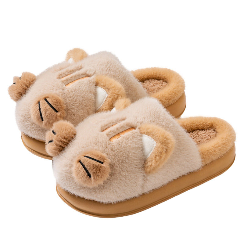 卡通可爱棉拖鞋女款秋冬季2025新款居家室内毛毛绒保暖厚底棉拖女,淘宝优惠券,粉丝福利购,淘宝优惠卷