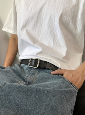 ins年轻男女通用针扣皮带男韩版复古简约耐用潮流百搭牛仔裤腰带