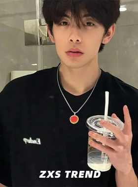 小西瓜项链男女小众设计个性