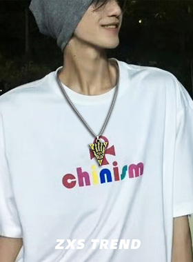 ZXS TREND 复古几何老滚玛拉之手吊坠项链个性小众设计嘻哈链子潮