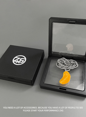 个性可爱吊坠简约橙色小橘子项链