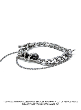 高级感双层禁锢黑锆石手链