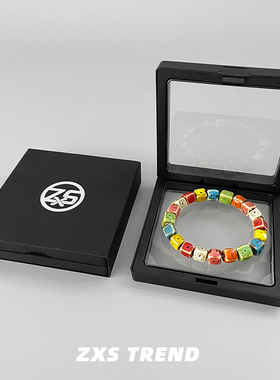 多彩色素面陶瓷手串个性ins情侣