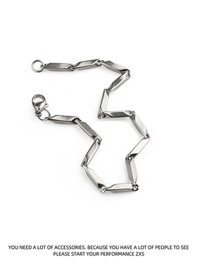 简约竹节菱形手链男潮流