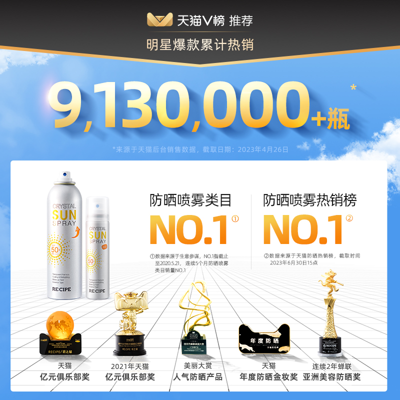 【2瓶】玥之秘水晶防晒喷雾霜女男士 玥之秘防晒霜