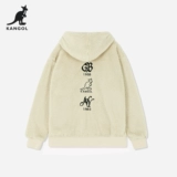 Бархатная демисезонная утепленная толстовка с капюшоном, в корейском стиле, с вышивкой