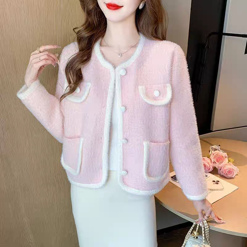 法式气质小香风开衫外套女2025秋冬新款洋气减龄外搭女士精品上衣,淘宝优惠券,粉丝福利购,淘宝优惠卷