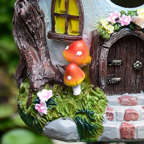 创意大树鸟屋花园装饰品民宿幼儿园房子摆件造景户外庭院树脂别墅 - 图1