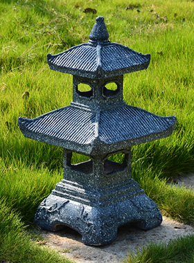 新中日式庭院造景花园石塔灯摆件