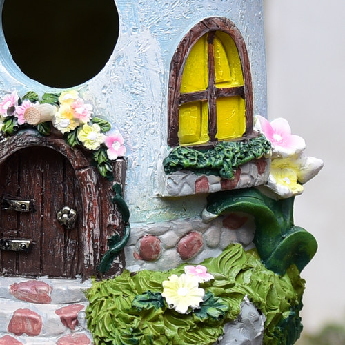 创意大树鸟屋花园装饰品民宿幼儿园房子摆件造景户外庭院树脂别墅 - 图2