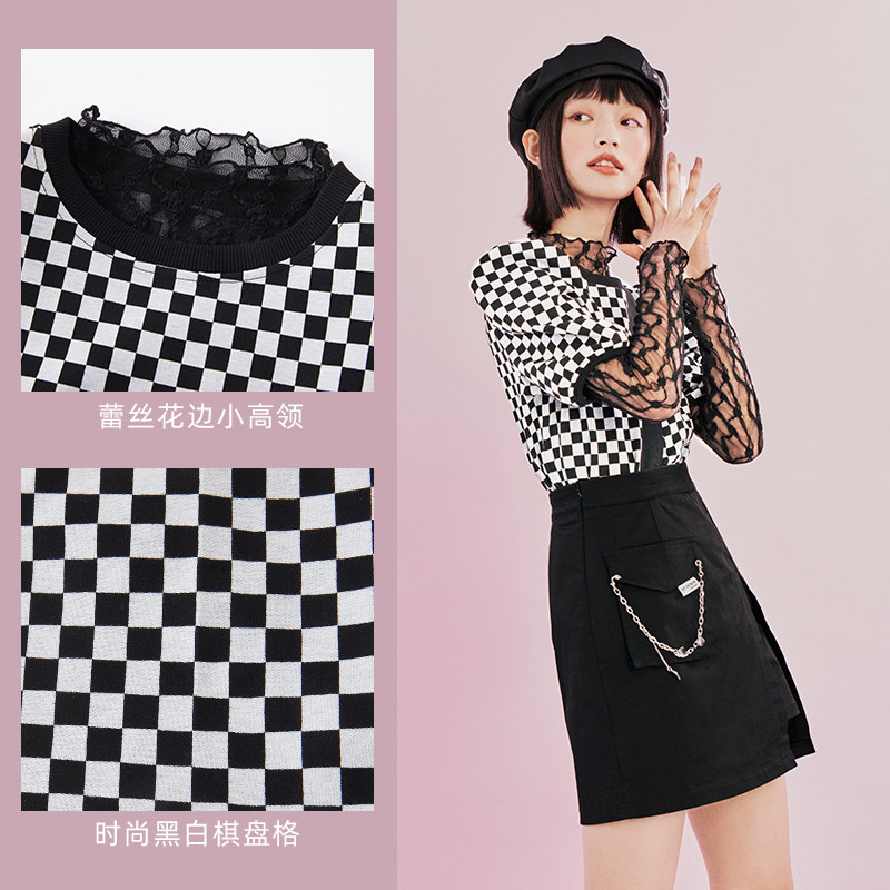 洛丽帕立领蕾丝2022早春季打底衫 洛丽帕蕾丝衫/雪纺衫