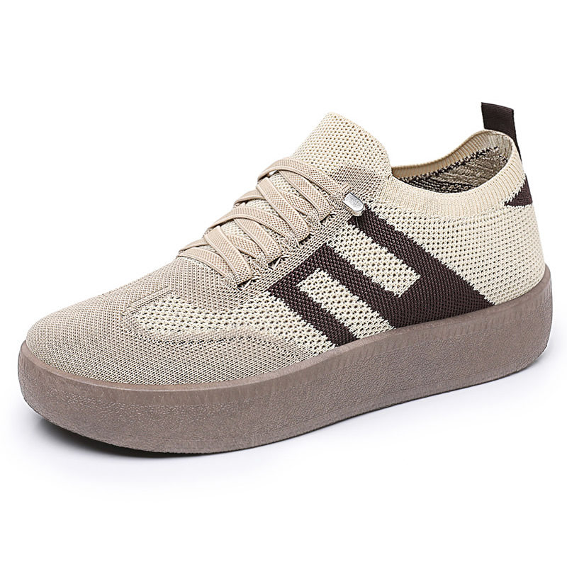 德训鞋女春夏秋季软底防滑飞织网面透气休闲旅游单鞋一脚蹬通勤鞋,淘宝优惠券,粉丝福利购,淘宝优惠卷