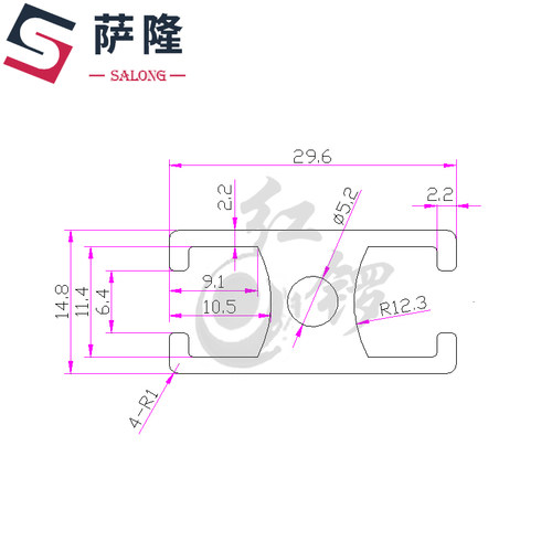 萨隆工业铝型材1530黑色国标门扇铝材门框材料流水线框架设备架厚 - 图3