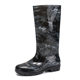 迷彩高档雨鞋男款高筒防滑钓鱼鞋雨靴防水鞋水靴工作胶鞋洗车套鞋
