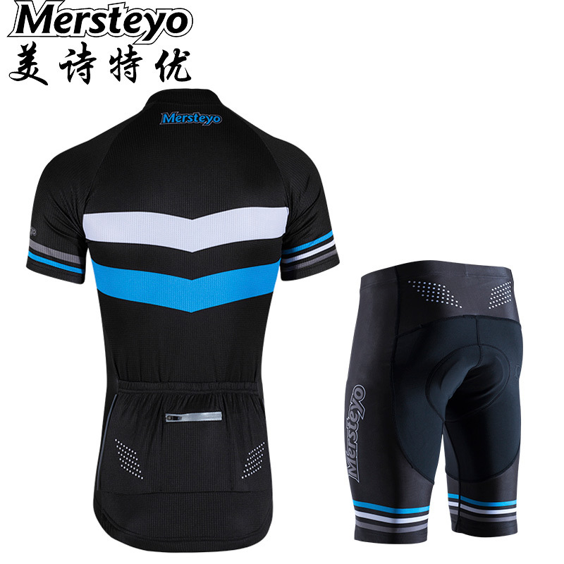 mersteyo/美诗特优男夏季骑行服短袖套装自行车服装骑行短裤干将 - 图0