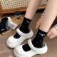 ຖົງຕີນຜູ້ຍິງ polka dot lace bow ກາງcalf, ແບບສາວຫວານ, ດູດເຫື່ອ, ລະບາຍອາກາດ, ອ່ອນນຸ້ມ, ທົນທານ, ສະບາຍແລະຫລາກຫລາຍ