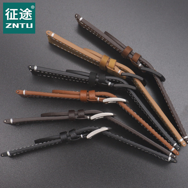 征途真皮代用天梭沛纳海天王dw表带 zntu征途配件