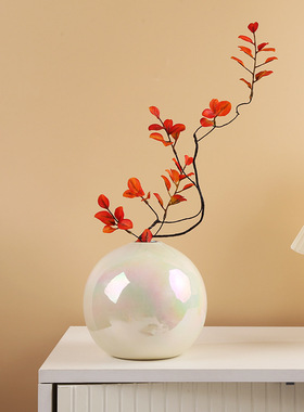 圆球电镀七彩花瓶摆件创意家居客厅茶几酒柜样板房陶瓷装饰品批发