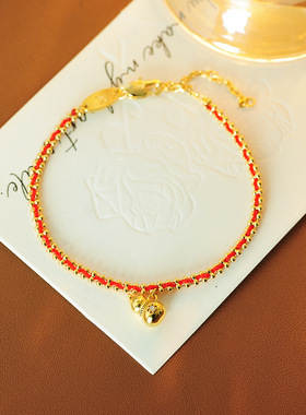 新中式红绳手链女葫芦马年本命年编织新年礼物手绳手饰品批发代发