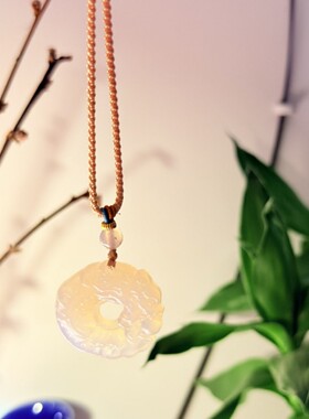 天然高冰蓝玉髓葫芦款吊坠佛公祥云锁玛瑙平安扣金枝玉叶玉石项链