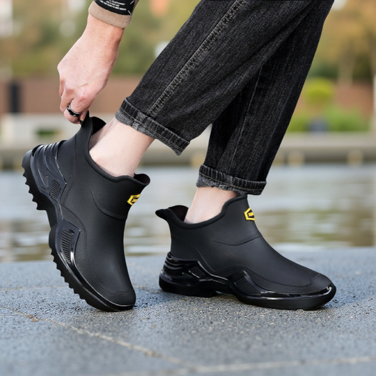 New low-top men's anti-slip and wear-resistant lightweight rain boots