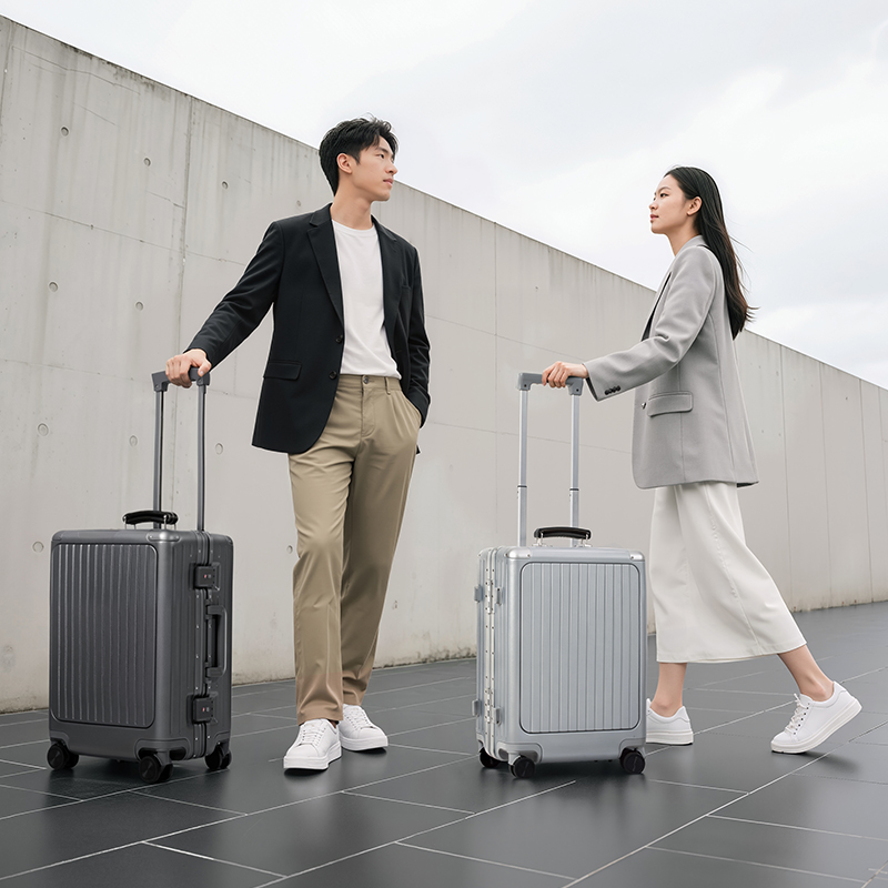 网易严选行李箱前置开口商务电脑登机箱男旅行箱女皮箱20寸拉杆箱