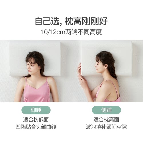 网易严选乳胶枕天然泰国进口防螨护颈椎助睡眠家用男记忆枕头枕芯-图1