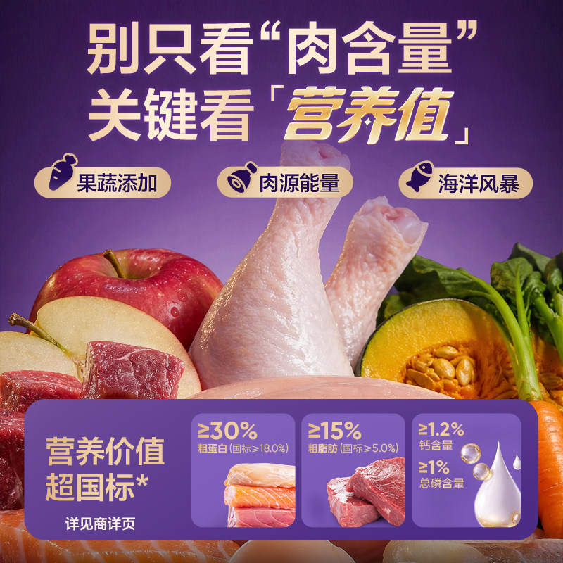 网易严选狗粮三拼冻干天成鸭肉梨犬粮金毛大型犬专用40斤装小型犬