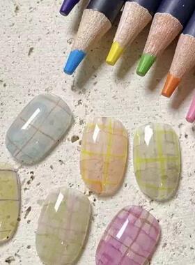 美甲水溶性手绘涂鸦彩色铅笔套装