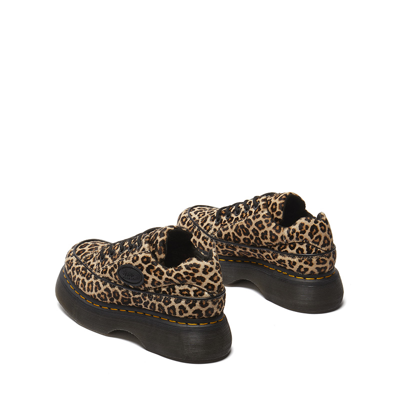 Dr.Martens马丁博士Buzz 女款秋新款爆款通勤豹纹小厚底皮鞋单鞋 - 图2