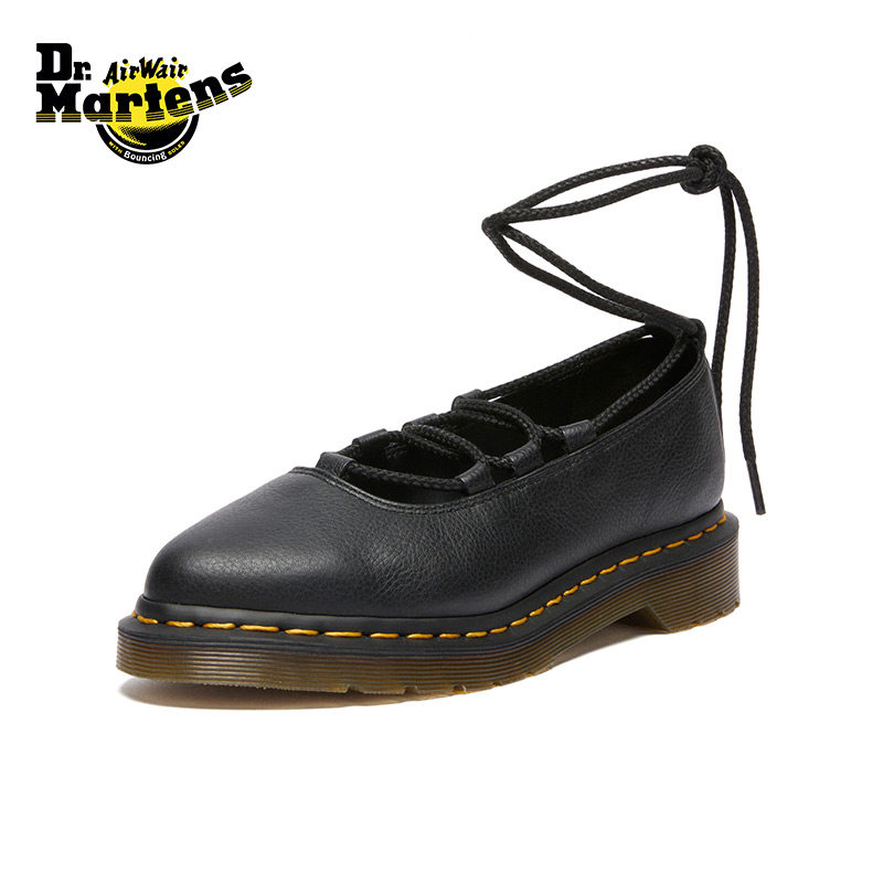 Dr.Martens马丁博士Elphie II女尖头系带芭蕾风皮鞋浅口玛丽珍鞋,淘宝优惠券,粉丝福利购,淘宝优惠卷