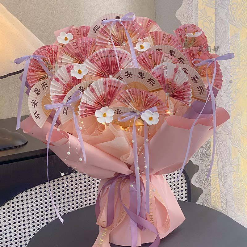 纪念日创意diy蝴蝶仿真花有钱花玫瑰自制材料包花艺生日礼物女友 - 图2