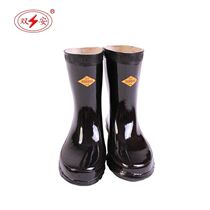 Pair of Twin Cards Insulation Boots 30kv35kv Tianjin Double Amber Cards Insulation Shoes High Pressure High Cylinder Boots Electrician Labor