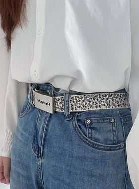 男女碎花纯棉自动扣田园风腰带