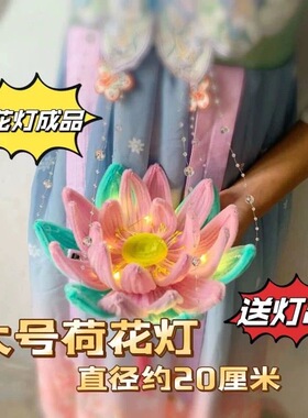 成品荷花灯扭扭棒荷花灯新中式手提小夜灯2025新款礼物送闺蜜朋友
