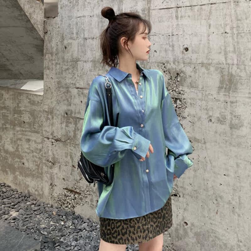 女上衣设计感小众2020新款人鱼衬衫 觅影衬衫