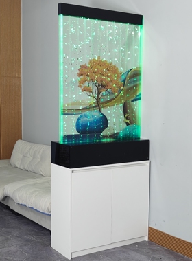 时来运转 玄关柜   水幕墙流水屏风隔断玄关轻奢简约